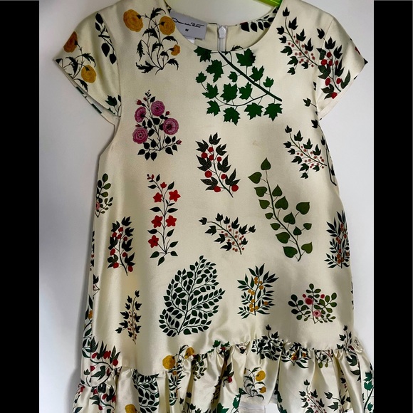 Girls Oscar de la Renta silk dress 8